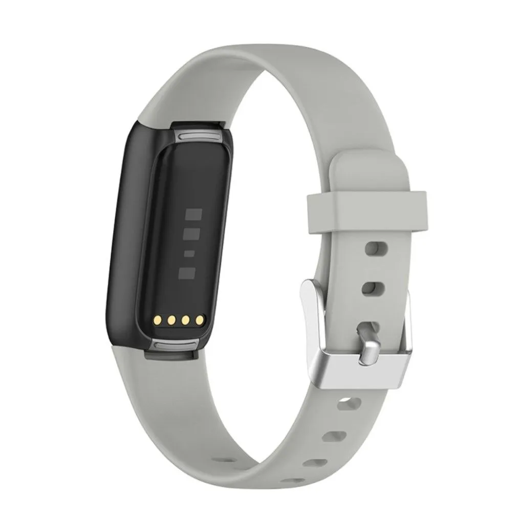 Fitbit Luxe silicone watch strap - Grey / Size: L