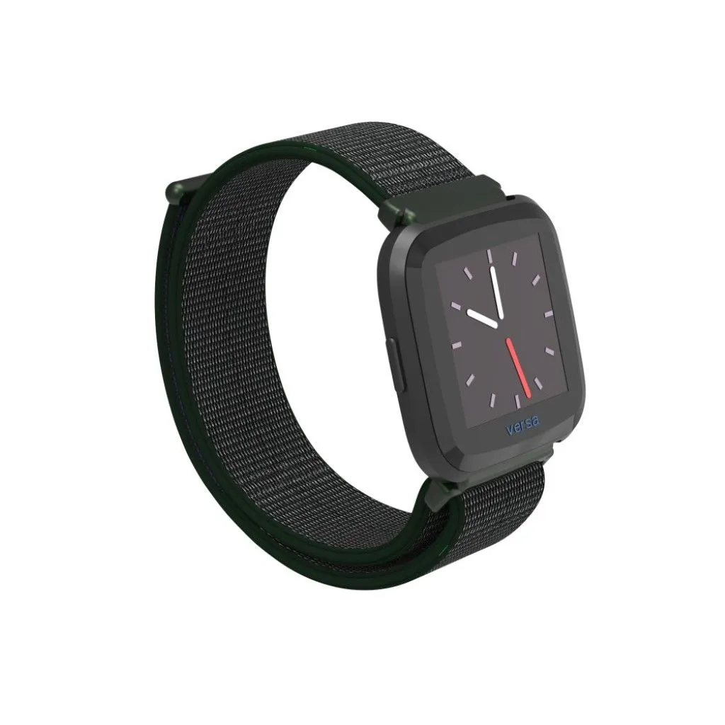 Fitbit Versa velcro closure flexible watchband - Olive Green