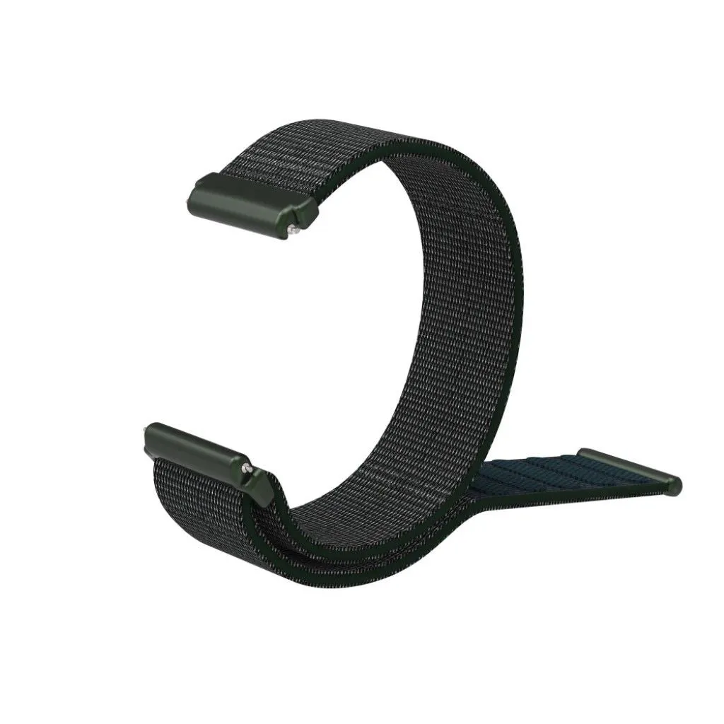 Fitbit Versa velcro closure flexible watchband - Olive Green