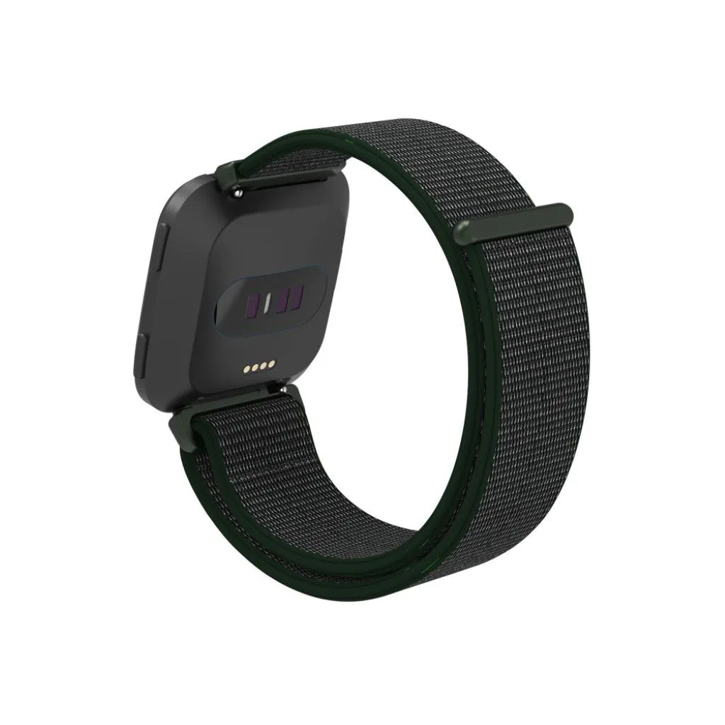 Fitbit Versa velcro closure flexible watchband - Olive Green