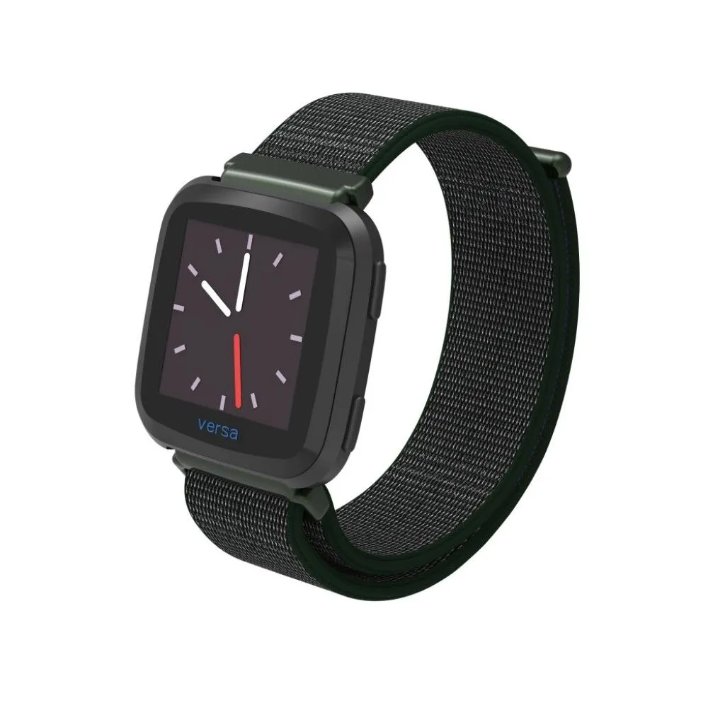 Fitbit Versa velcro closure flexible watchband - Olive Green