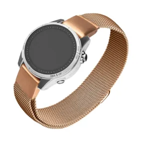 Fixed Universal Garmin 20mm QuickFit Mesh Metal Rem - Rose Gold