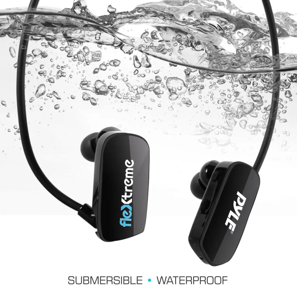 Flextreme Waterproof Mp3 Player Headphones With Bluetooth Wireless Music Streaming