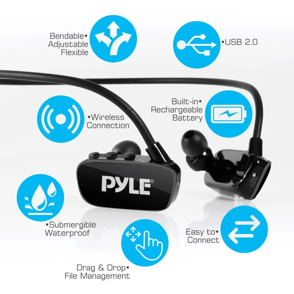 Flextreme Waterproof Mp3 Player Headphones With Bluetooth Wireless Music Streaming