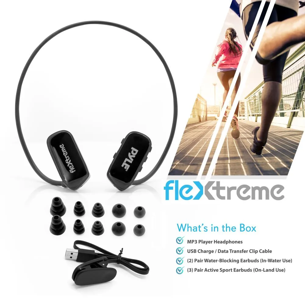 Flextreme Waterproof Mp3 Player Headphones With Bluetooth Wireless Music Streaming