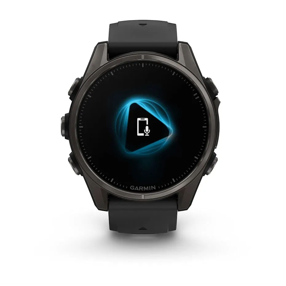 fēnix® 8 – 43 mm | AMOLED - Sapphire, Carbon, Titanium with Black Silicone Band