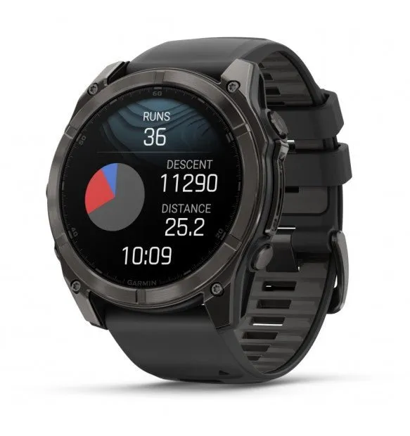 fēnix® 8 - 51 mm, AMOLED Sapphire, Titanio, Carbon Gray DLC & Black - 010-02905-21