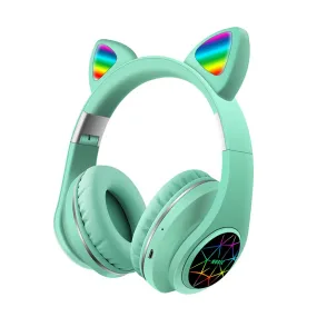 Foldable Kids Cat Unicorn Headphones Stereo Headset