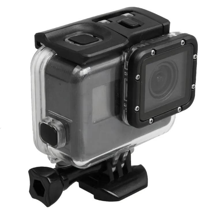 For GoPro HERO5 30m Waterproof PC & ABS Housing Protective Case   Touch Back Cover with Buckle Basic Mount & Long Screw, Backcover Size: 7 x 6 cm