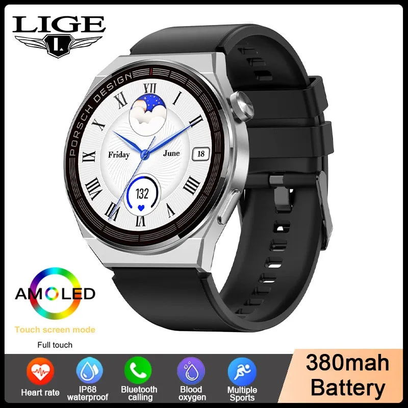 For Huawei Watch GT3 Pro AMOLED Smart Watch Women Bluetooth Call Wristwatch Heart Rate Waterproof Smartwatch Men For Android IOS