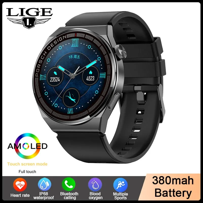 For Huawei Watch GT3 Pro AMOLED Smart Watch Women Bluetooth Call Wristwatch Heart Rate Waterproof Smartwatch Men For Android IOS