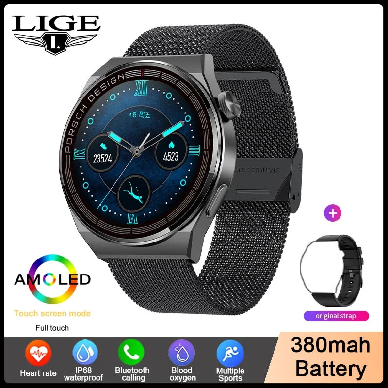 For Huawei Watch GT3 Pro AMOLED Smart Watch Women Bluetooth Call Wristwatch Heart Rate Waterproof Smartwatch Men For Android IOS