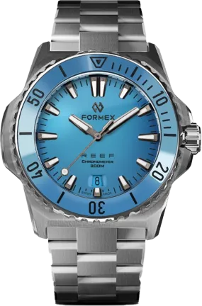 Formex REEF 39.5mm Automatic Chronometer 300m Bahama Blue Bracelet