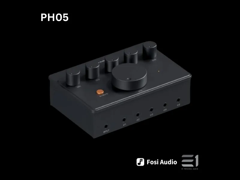 Fosi PH05 5-Channel Splitter Headphones Amplifier