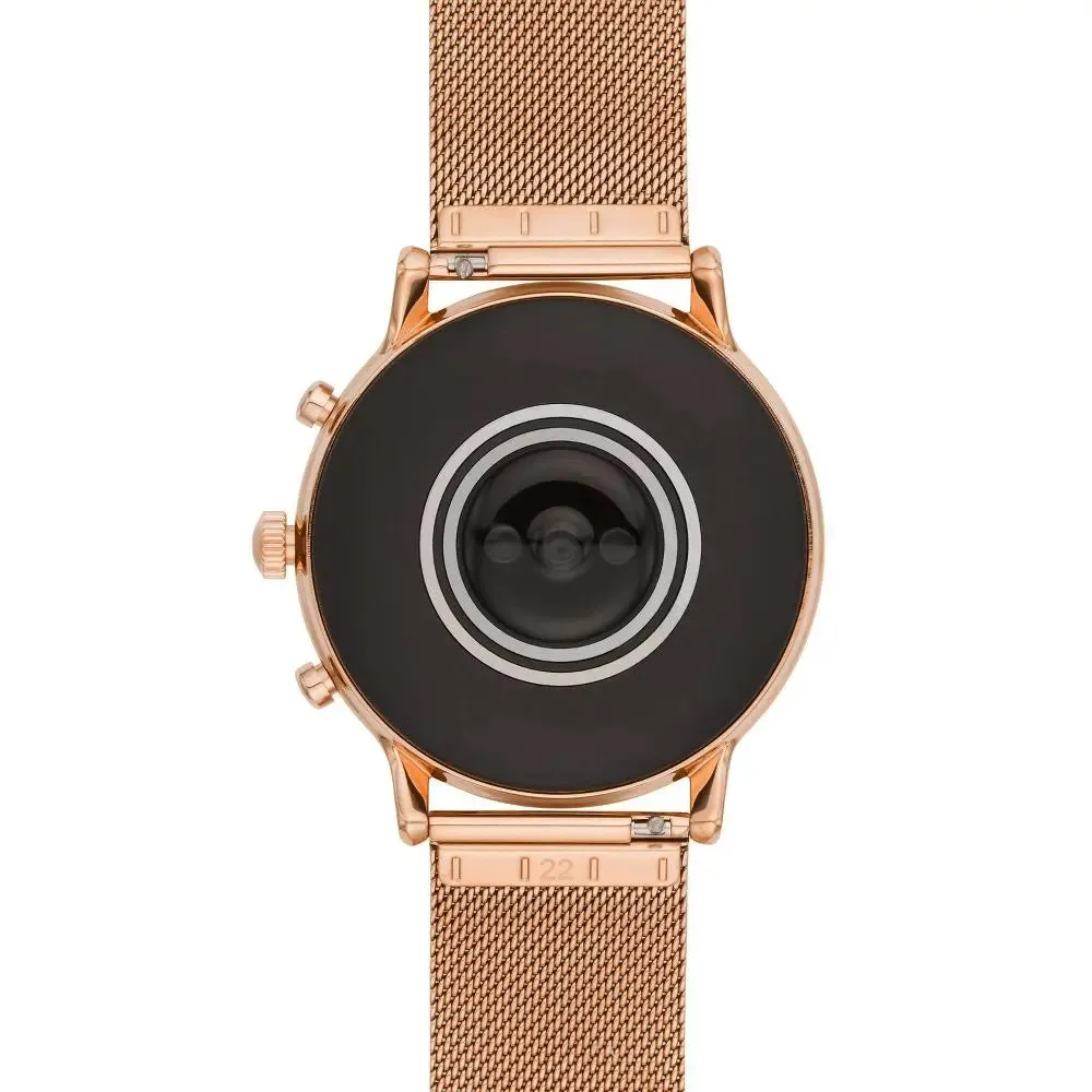 Fossil Gen 5 Smartwatch Julianna HR 44mm - Rose Gold-Tone Stainless Steel Mesh