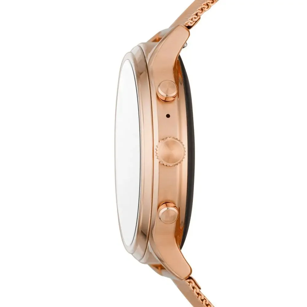 Fossil Gen 5 Smartwatch Julianna HR 44mm - Rose Gold-Tone Stainless Steel Mesh