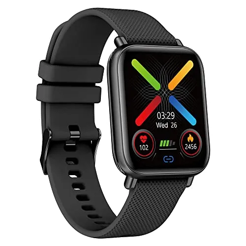 French Connection (Color: Stealth Black with Large Display, SPO2 Monitor, Call & Notification Alert, Sport Modes, Metal Body, Multiple Watch Faces, FC Ace F7-A