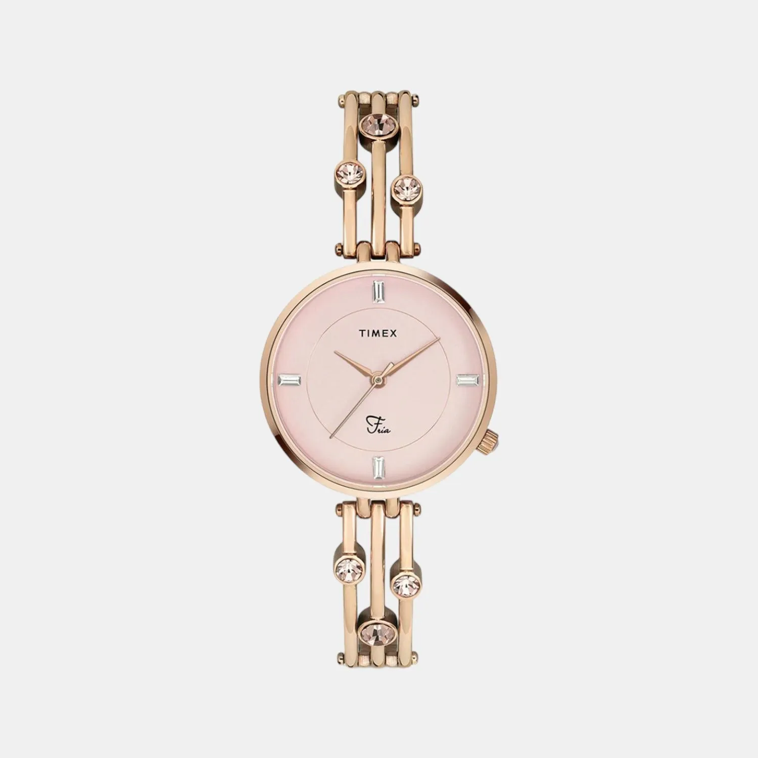 Fria Women Pink Analog Stainless Steel Watch TWEL16001