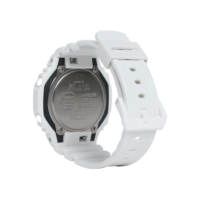 G-Shock Watch White Case & Band 48.5 x 45.4 x 11.8mm Analog/Digital Display