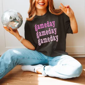 Gameday Repeat Pink Comfort Color Tee