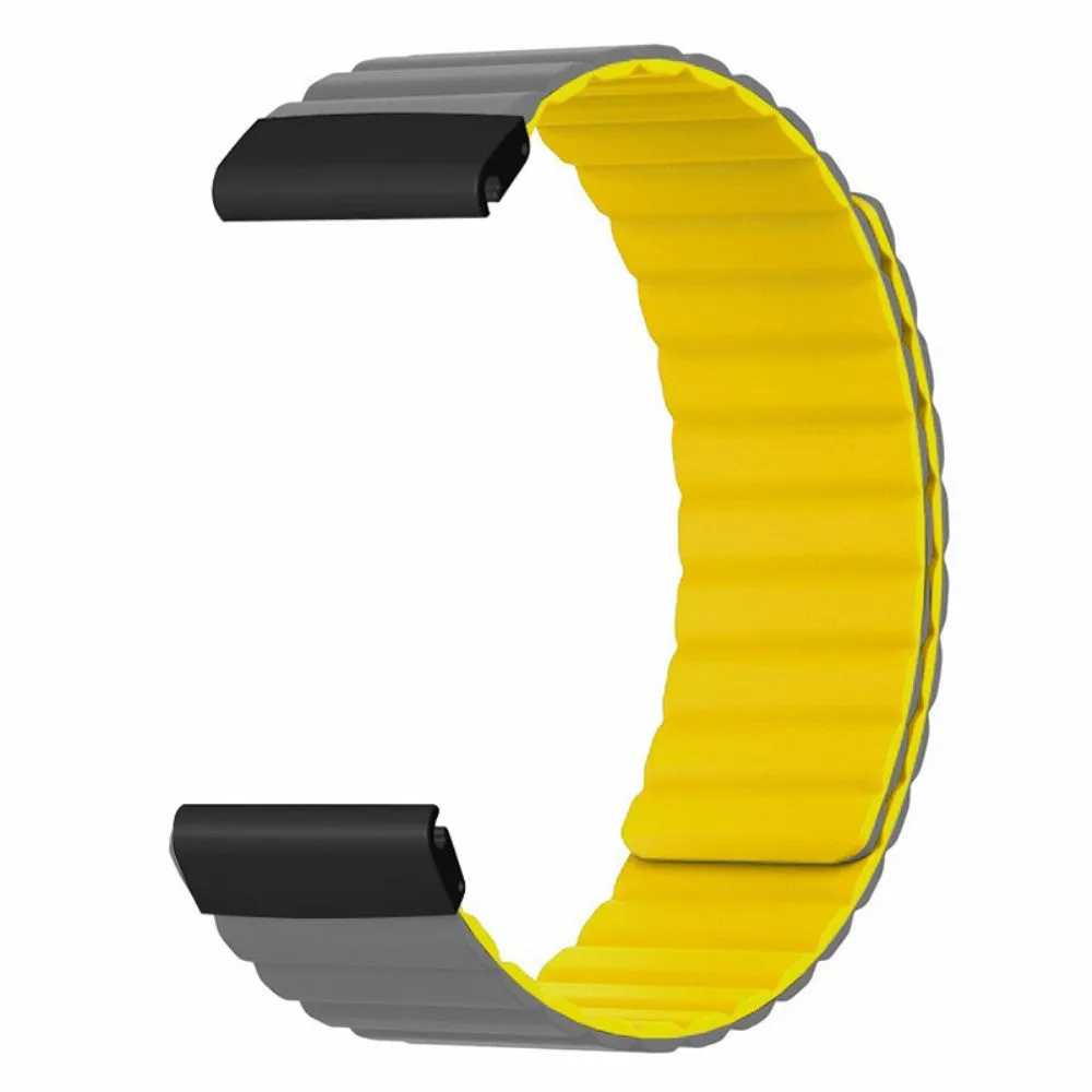 Garmin D2 Delta PX Silicone Sport Magnetic Wristband - Gray / Yellow