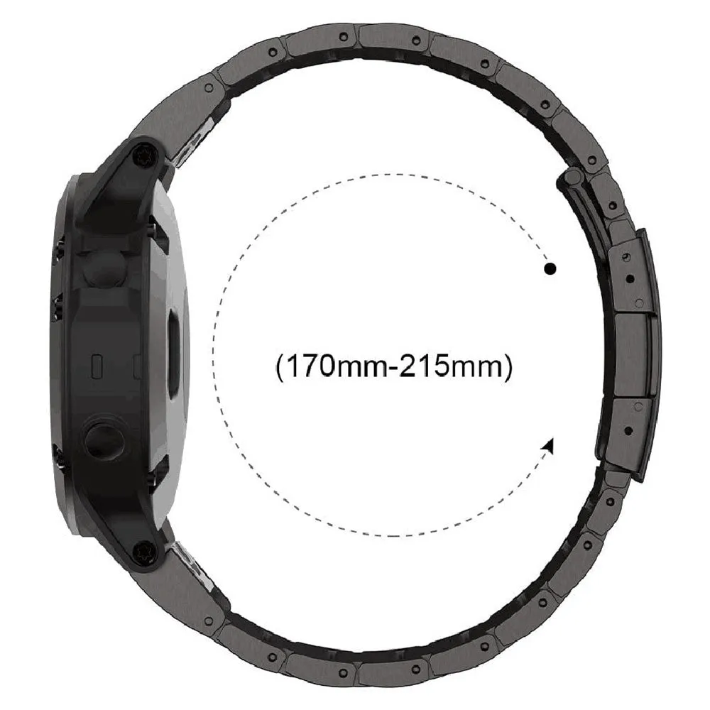 Garmin Fenix 3 stainless steel sports bracelet with 26mm quick release (170-215 mm) - Black