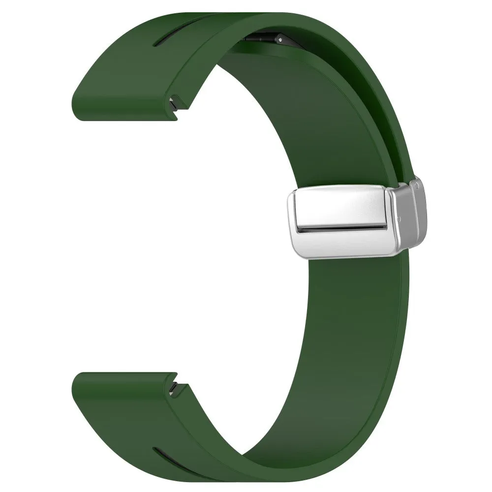 Garmin Fenix 6S Pro Solar Silicone Sports Bracelet with Magnetic Clasp - Dark Green / Black