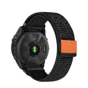 Garmin Fenix 6X Pro Nylon Quickfit wristband (joint circumference: 160-220 mm) - Black / Orange