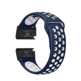 Garmin Fenix 7X / 7X Pro Replacement Silicone Bracelet Dual Color (joint circumference: 172-247mm) - Blue / White