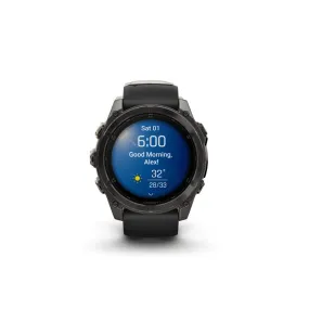 Garmin Fenix 8, 51mm, AMOLED, Sapphire, Carbon Grey Titanium and Black with Black and Pebble Grey Band