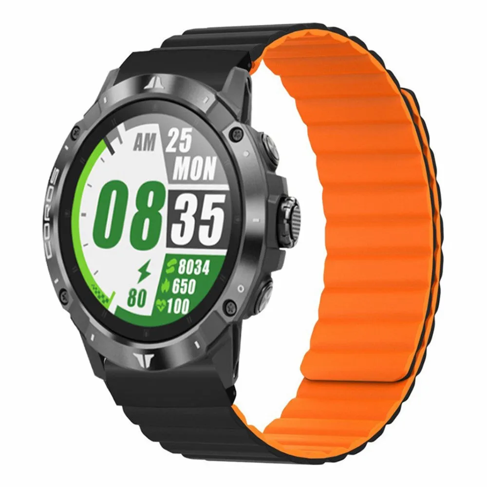 Garmin Fortex 701 Ballistic Edition Silicone Sport Magnetic Wristband - Black / Orange