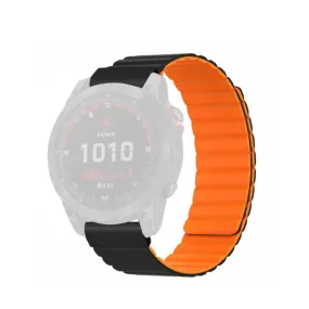 Garmin Fortex 701 Ballistic Edition Silicone Sport Magnetic Wristband - Black / Orange