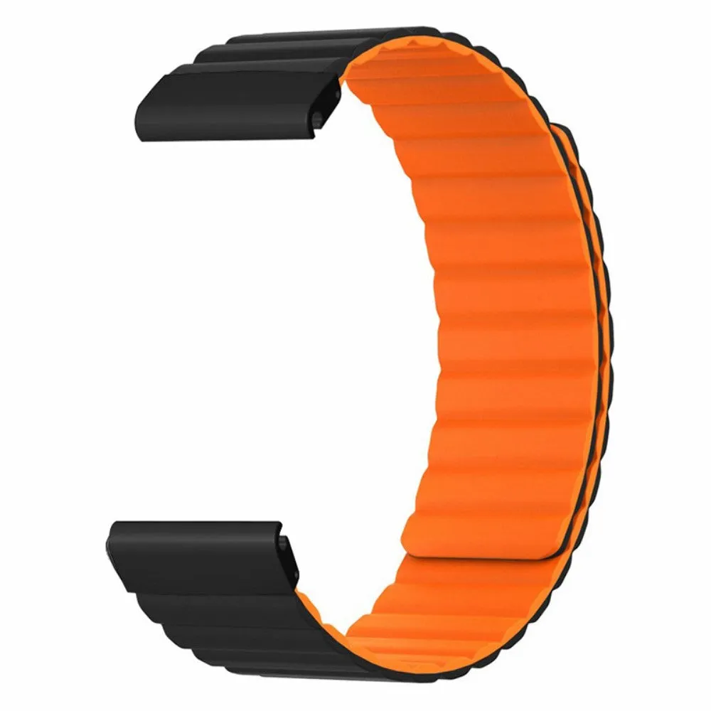 Garmin Fortex 701 Ballistic Edition Silicone Sport Magnetic Wristband - Black / Orange