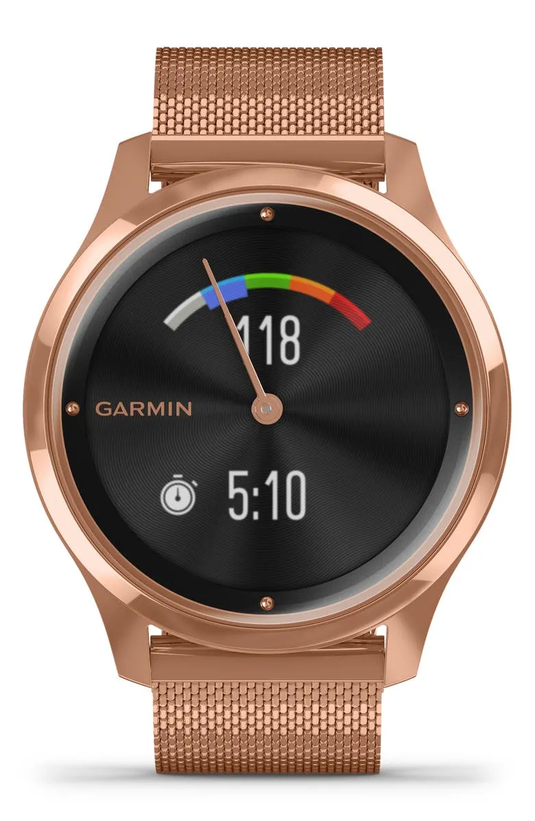 Garmin G1 010-02241-04 Vivomove Luxe Mesh Strap Hybrid Smartwatch, 42mm Unisex Watches Lexor Miami