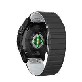 Garmin Tactix Bravo magnetic silicone dual color wristband with 26mm quick release (joint circumference: 170-230mm) - Black / Grey