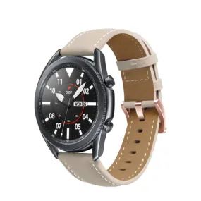 Garmin Vivomove 3S genuine leather strap with pin buckle (joint circumference: 180-220mm) - Beige / Brown