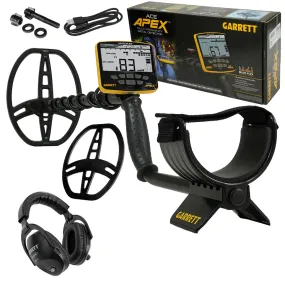 Garrett ACE APEX Metal Detector with 8.5 x 11 Multi-Flex Raider Coil and Z-Lynk Wireless Headphones