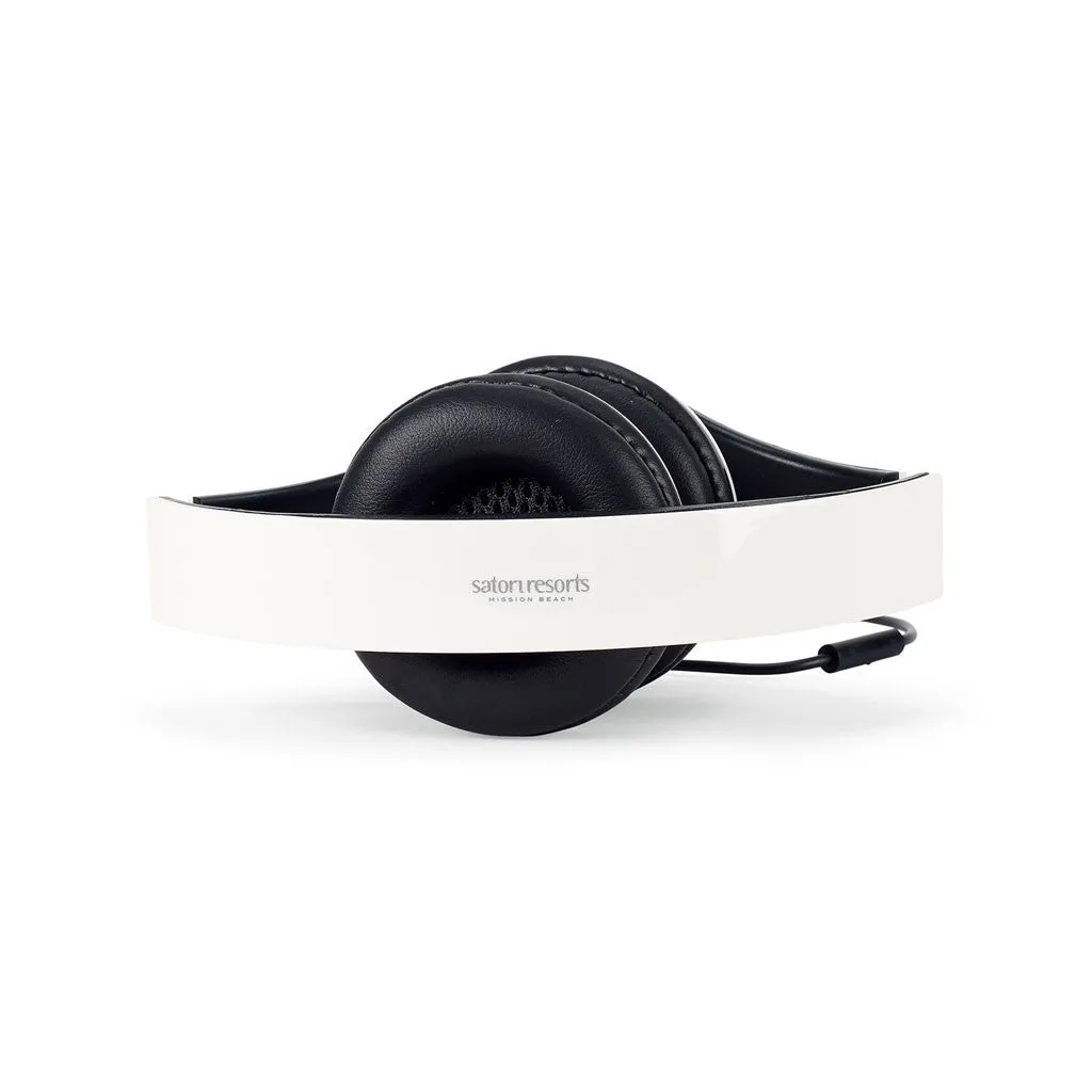 Gemline White Rhythm Headphones with Mic