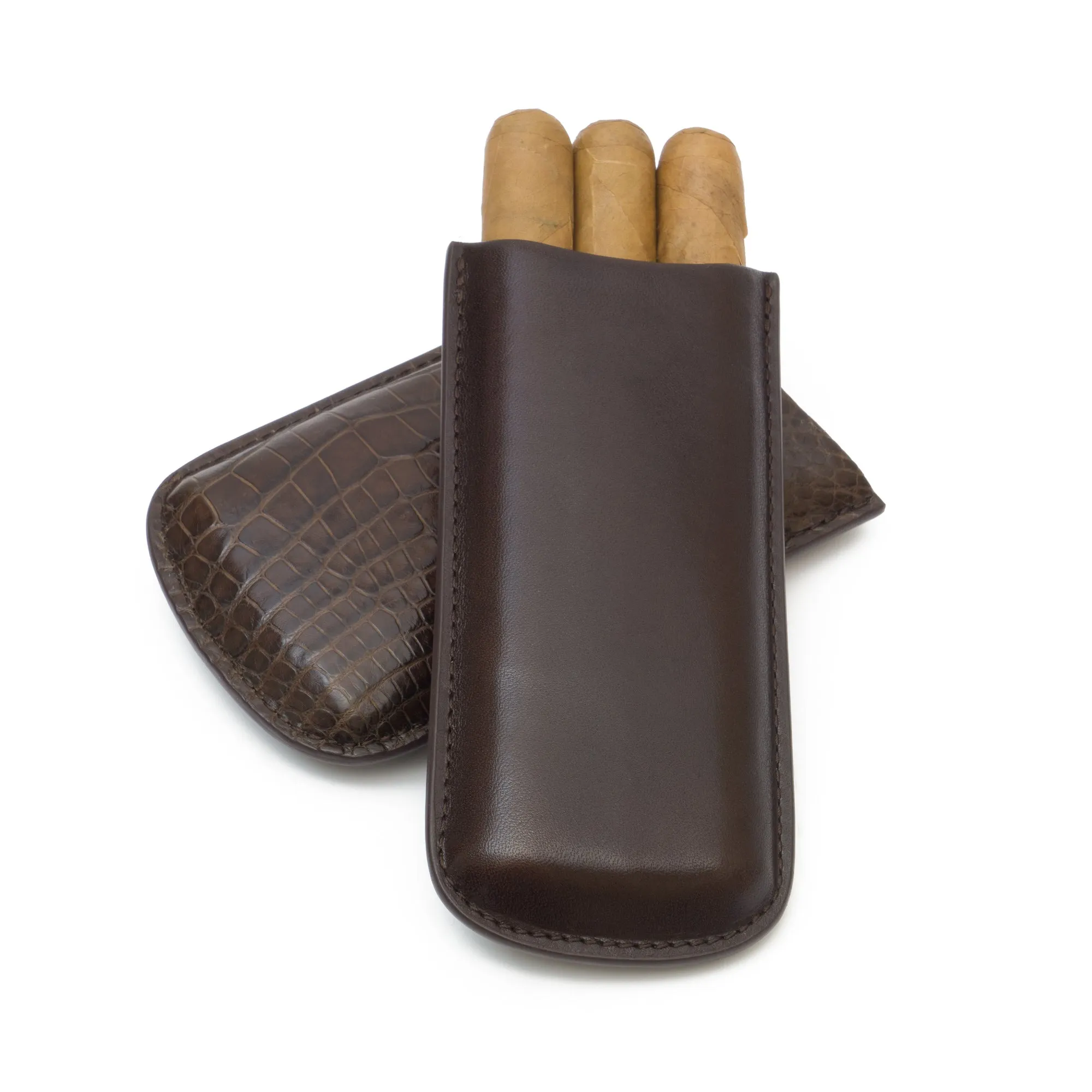 Genuine Alligator and Leather Cigar Case | TF600