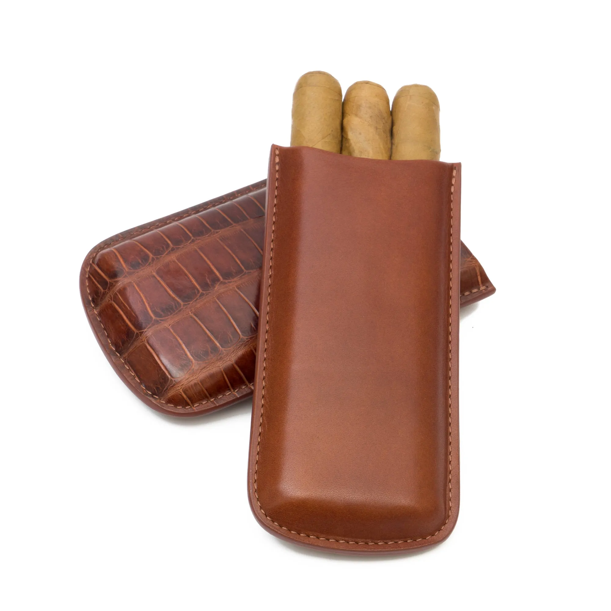 Genuine Alligator and Leather Cigar Case | TF600