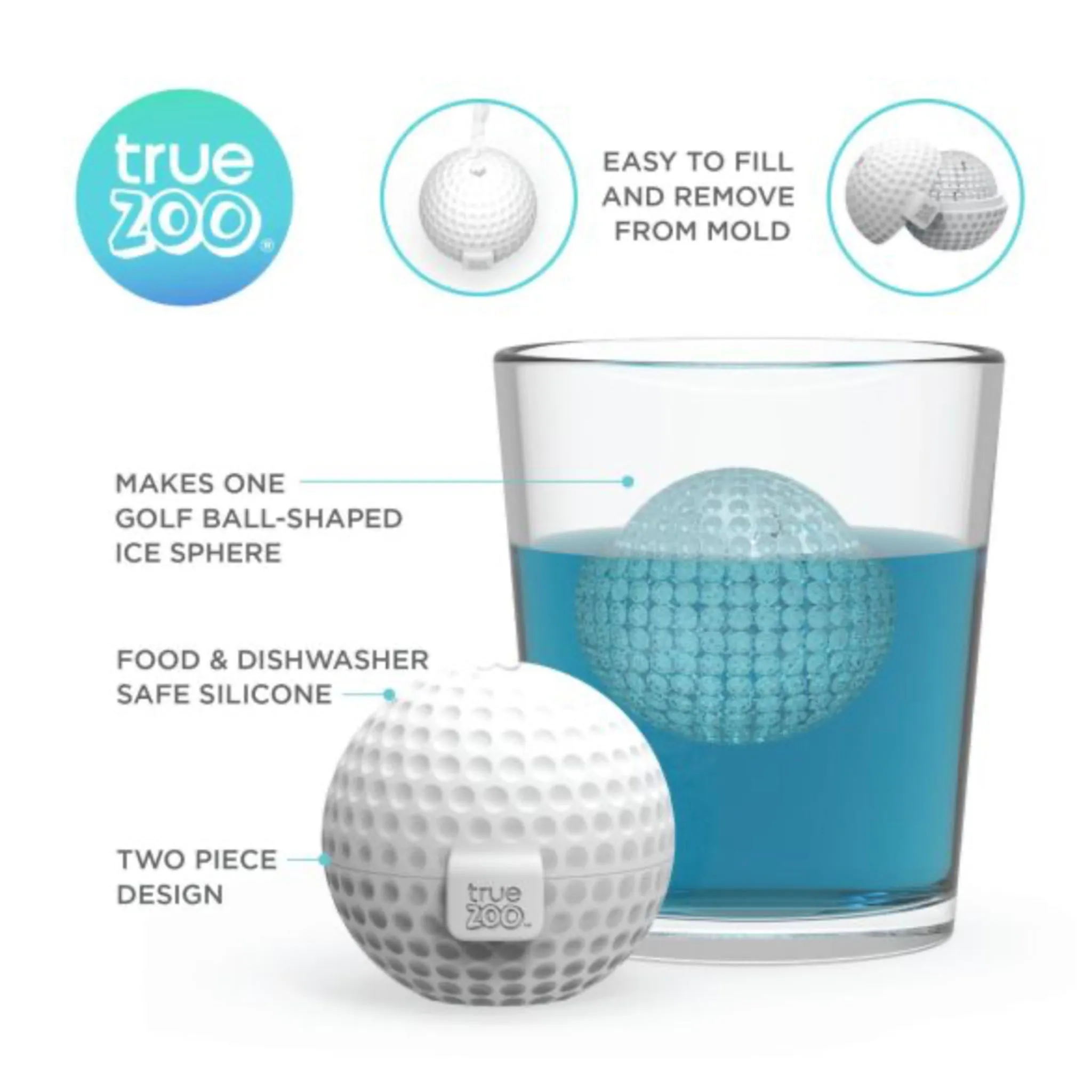 Golf Ball Silicone Ice Mold By TrueZoo