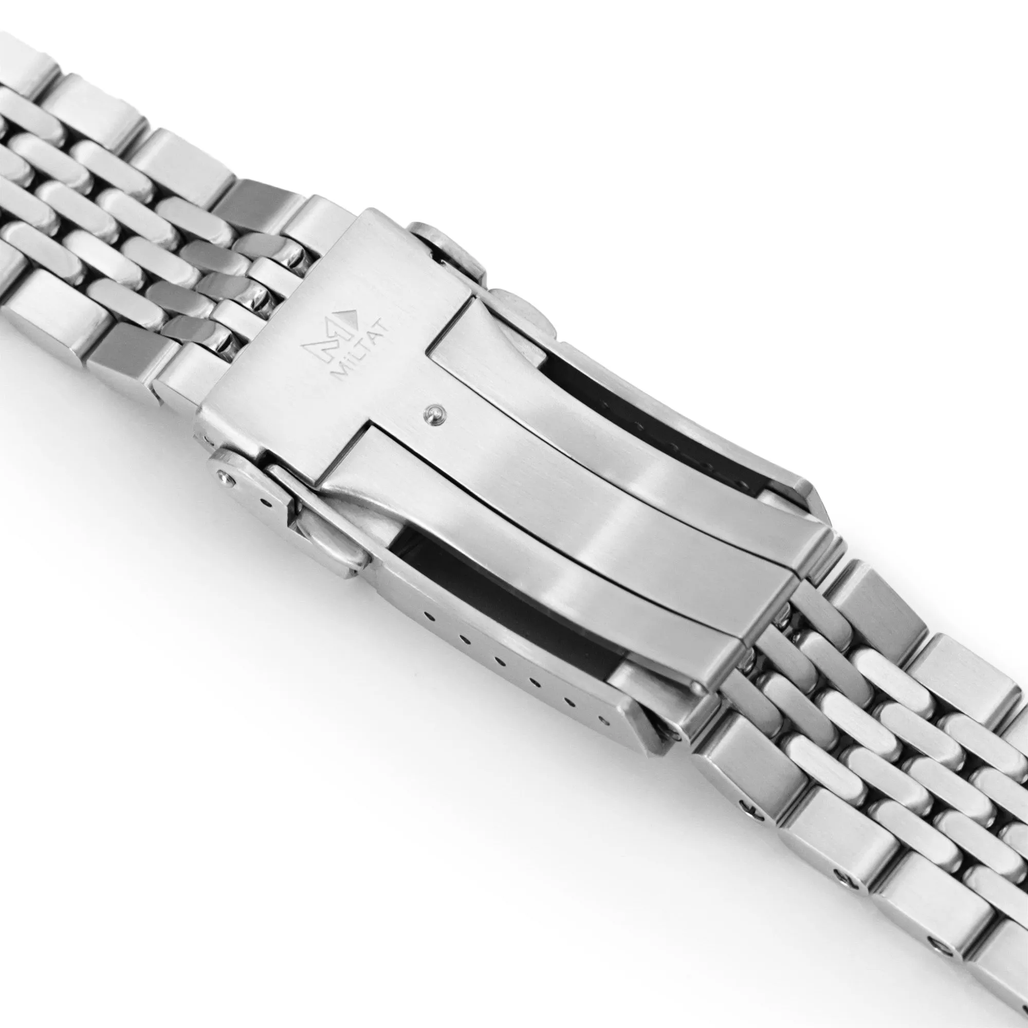 Goma BOR for Seiko 5 Sports 42.5mm V-Clasp, Brushed with Polished Center