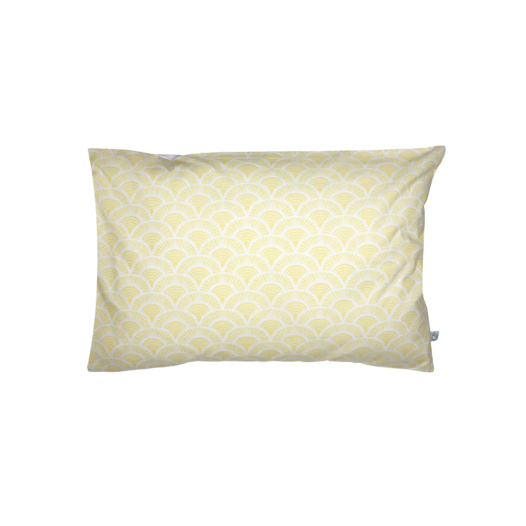 Handprinted Junior Cushion (Kid’s pillow) – Art Deco - Yellow