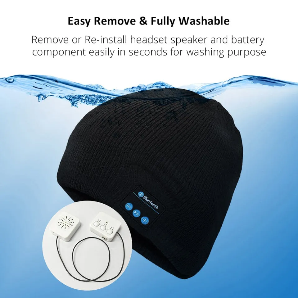 Hat Beanie Bluetooth Wireless Warm Cap Headphones   Gloves