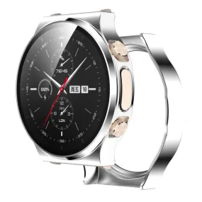 Huawei Watch GT 2 Pro shiny cover with tempered glass - Silver