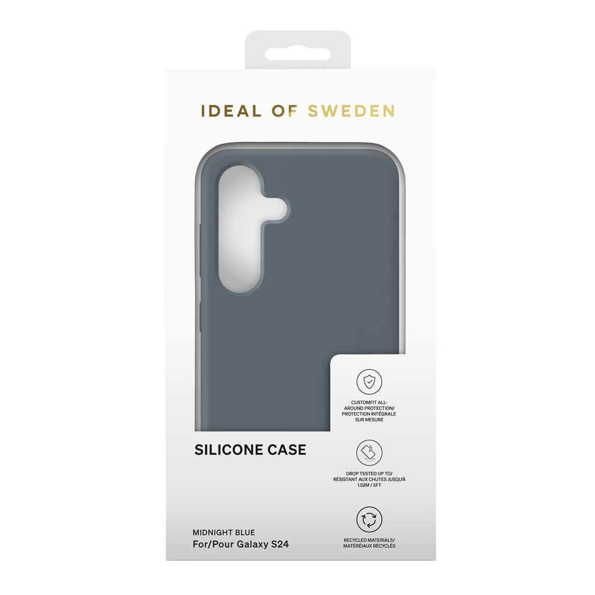 iDeal of Sweden - Samsung Galaxy S24 Silicone Sleeve Case Recycled (IDSIC-S24-411) - Midnight Blue