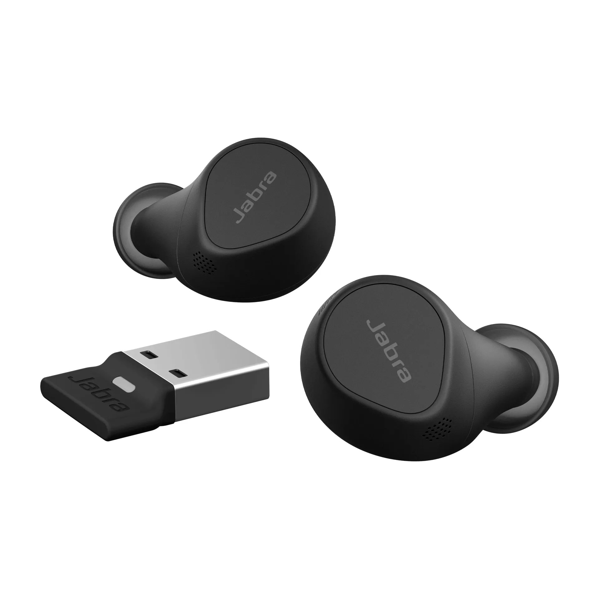 Jabra Evolve2 Buds Uc - True Wireless Earphones With Mic - In-Ear - Bluetooth - Active Noise Cancelling - Usb-A Via Blue