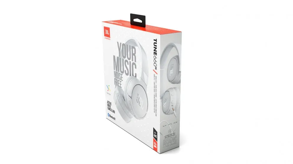 JBL Tune 660NC Wireless On Ear Noise Cancelling Headphones White 5084008