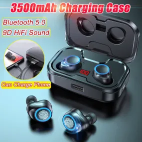 🔥🔥k&F  TWS Bluetooth 5.0 Earphone 3500mAh Charging Box Wireless Headphones Only last 100 set!!!