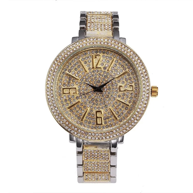 Large Dial Full Of Diamond Women's Watch